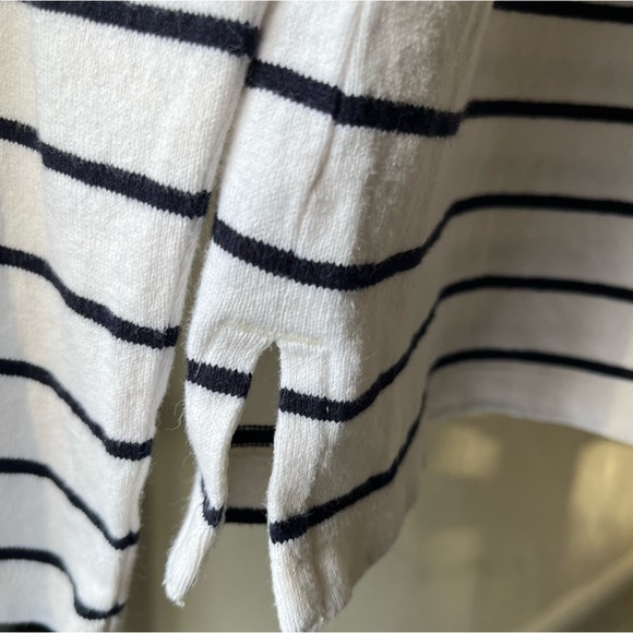 Uniqlo Boat Neck Striped Long Sleeve Top - Picture 2 of 3